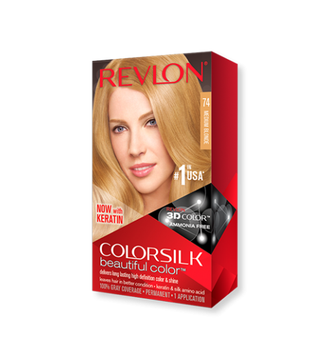Tinte ColorSilk Beautiful Color REVLON Medium Blonde #74 
