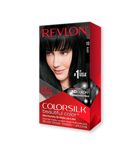 Tinte ColorSilk Beautiful Color REVLON Black #10 